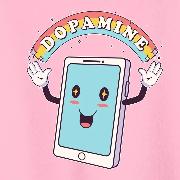 Cute Funny Dopamine Cellphone Toddler T-Shirt