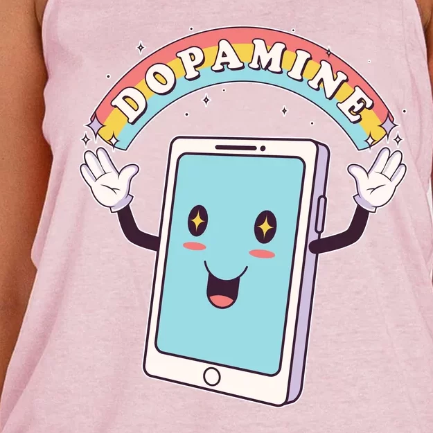 Cute Funny Dopamine Cellphone Women's Knotted Racerback Tank