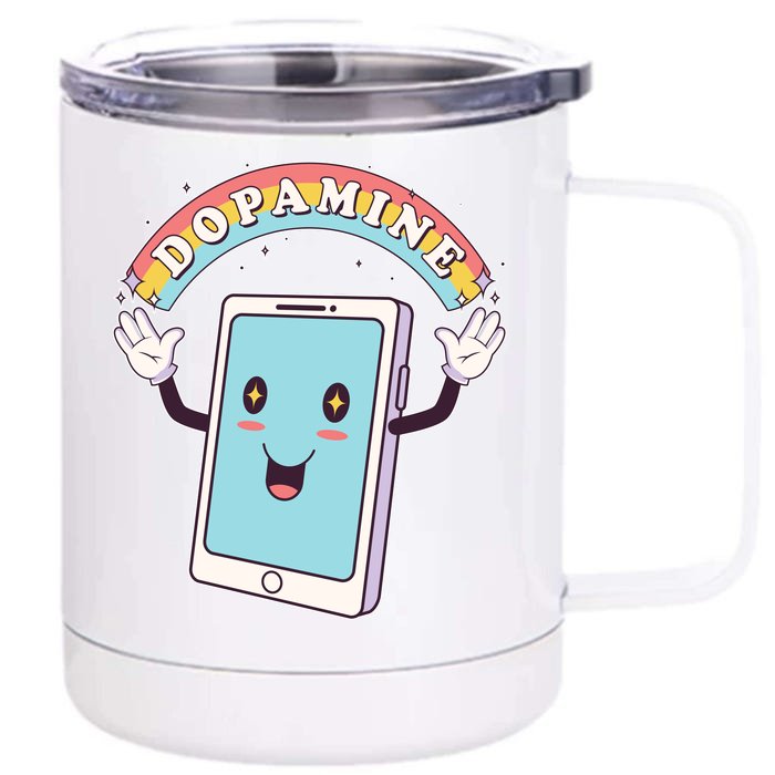 Cute Funny Dopamine Cellphone Front & Back 12oz Stainless Steel Tumbler Cup