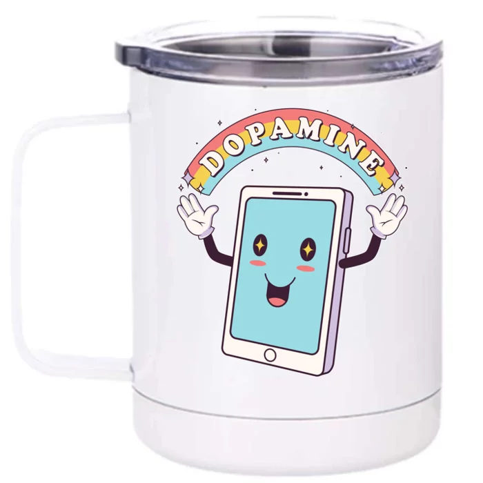 Cute Funny Dopamine Cellphone Front & Back 12oz Stainless Steel Tumbler Cup