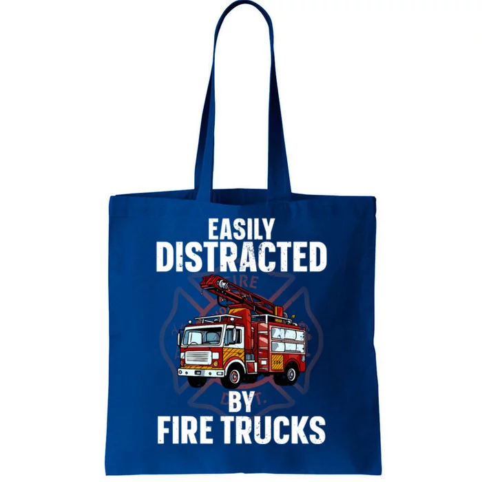 Cute Firefighter Design For Fireman Fire Truck Tote Bag