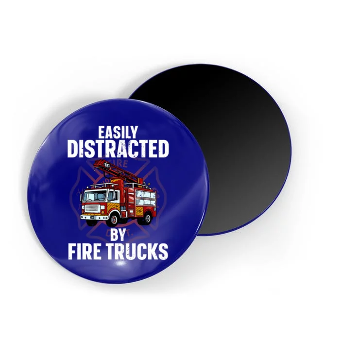 Cute Firefighter Design For Fireman Fire Truck Magnet