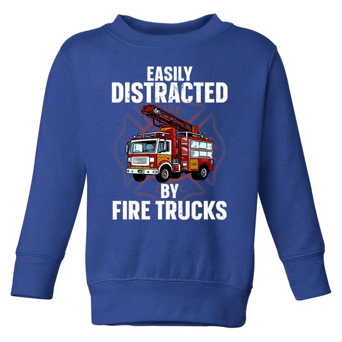 Cute Firefighter Design For Fireman Fire Truck Toddler Sweatshirt