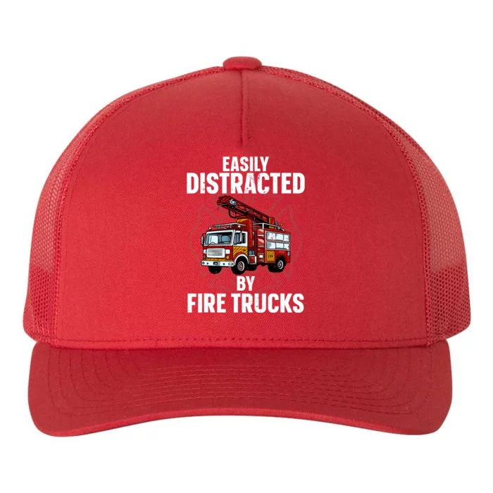 Cute Firefighter Design For Fireman Fire Truck Yupoong Adult 5-Panel Trucker Hat