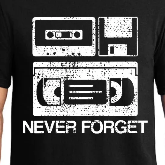 Cassette Floppy Disk Retro Never Forget Meaningful Gift Pajama Set