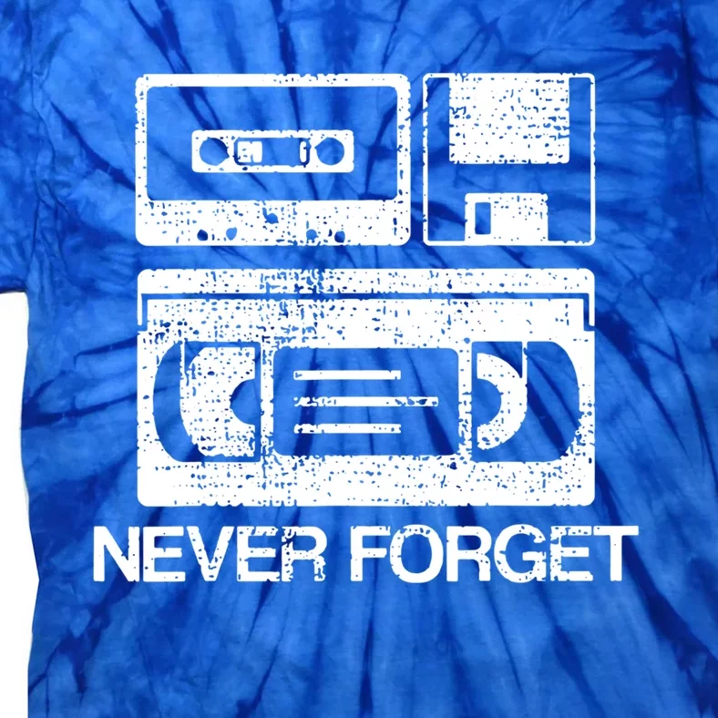 Cassette Floppy Disk Retro Never Forget Meaningful Gift Tie-Dye T-Shirt