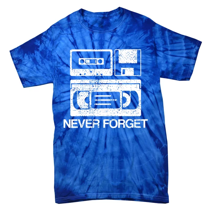 Cassette Floppy Disk Retro Never Forget Meaningful Gift Tie-Dye T-Shirt