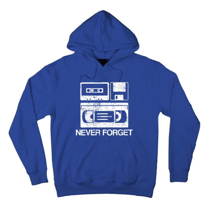 Cassette Floppy Disk Retro Never Forget Meaningful Gift Tall Hoodie