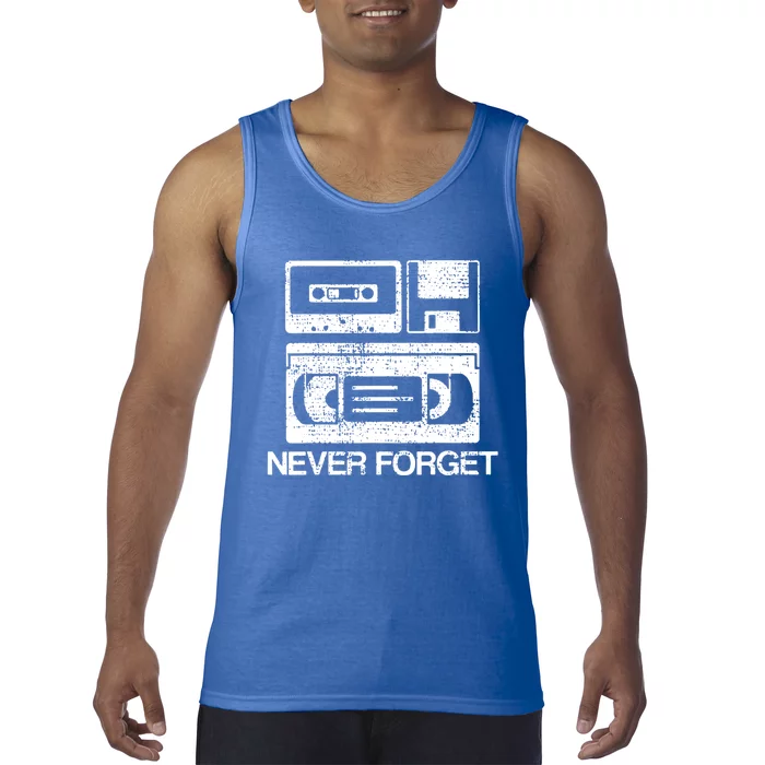 Cassette Floppy Disk Retro Never Forget Meaningful Gift Tank Top