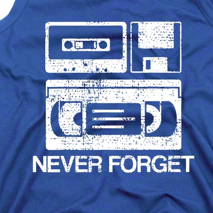 Cassette Floppy Disk Retro Never Forget Meaningful Gift Tank Top