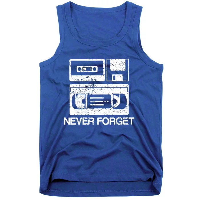 Cassette Floppy Disk Retro Never Forget Meaningful Gift Tank Top