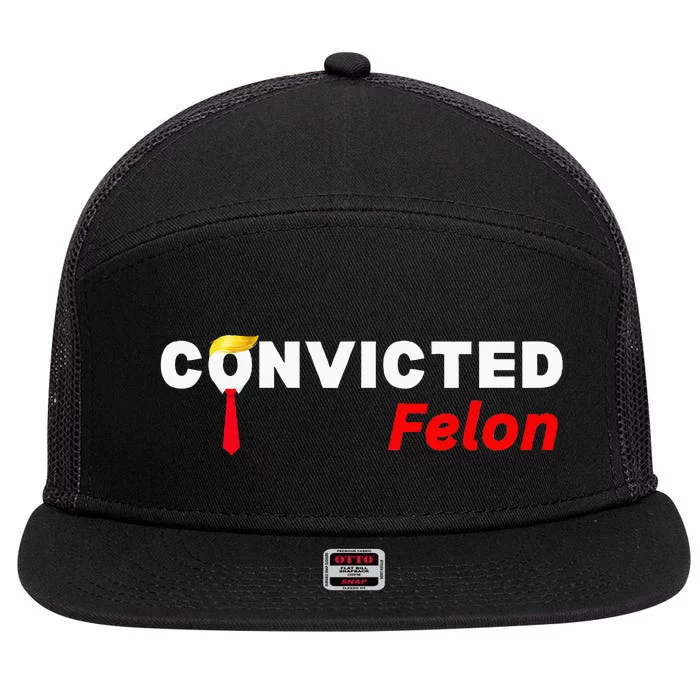 Convicted Felon Donald Trump Guilty Trump Mugshot 7 Panel Mesh Trucker Snapback Hat