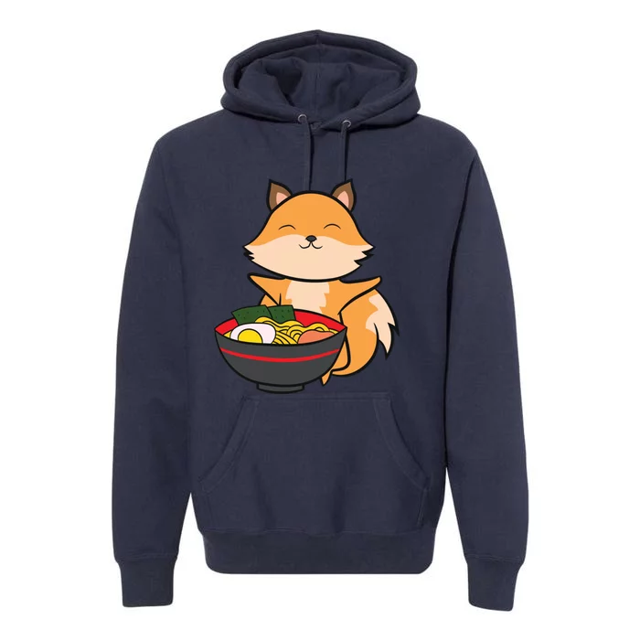 Cute Fox Eating Ra Love Ra And Foxes Premium Hoodie