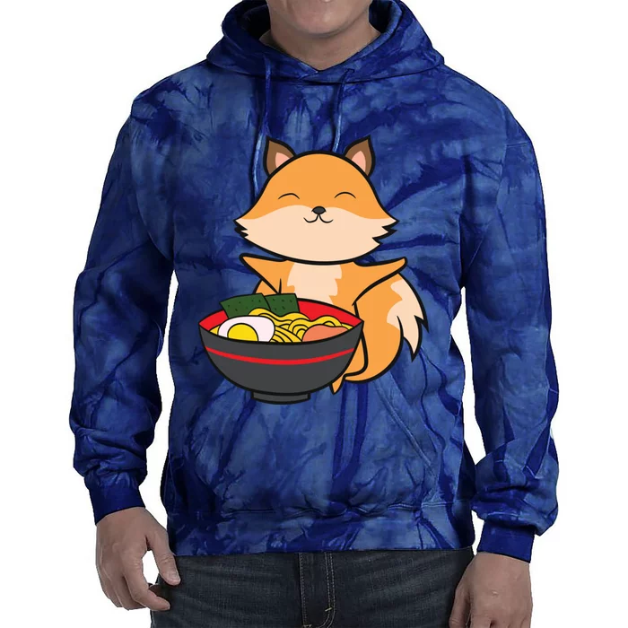 Cute Fox Eating Ra Love Ra And Foxes Tie Dye Hoodie