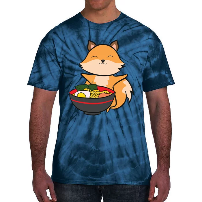 Cute Fox Eating Ra Love Ra And Foxes Tie-Dye T-Shirt