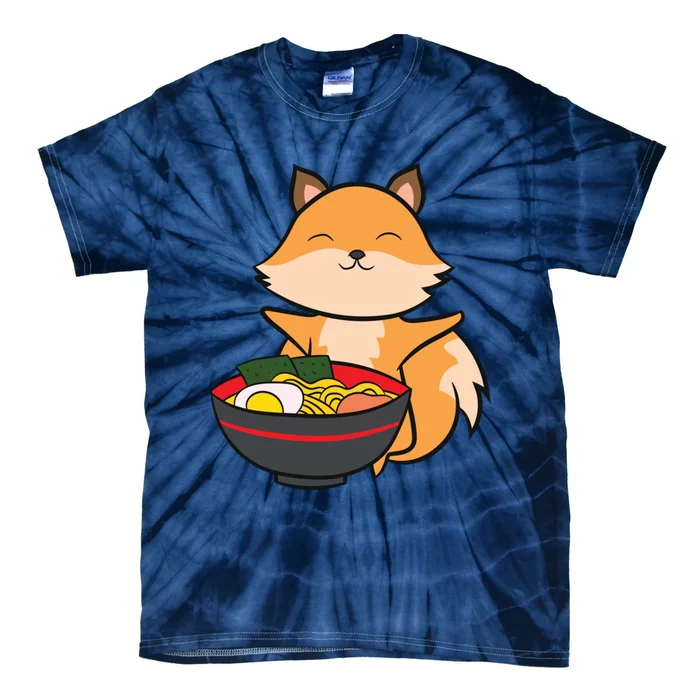 Cute Fox Eating Ra Love Ra And Foxes Tie-Dye T-Shirt