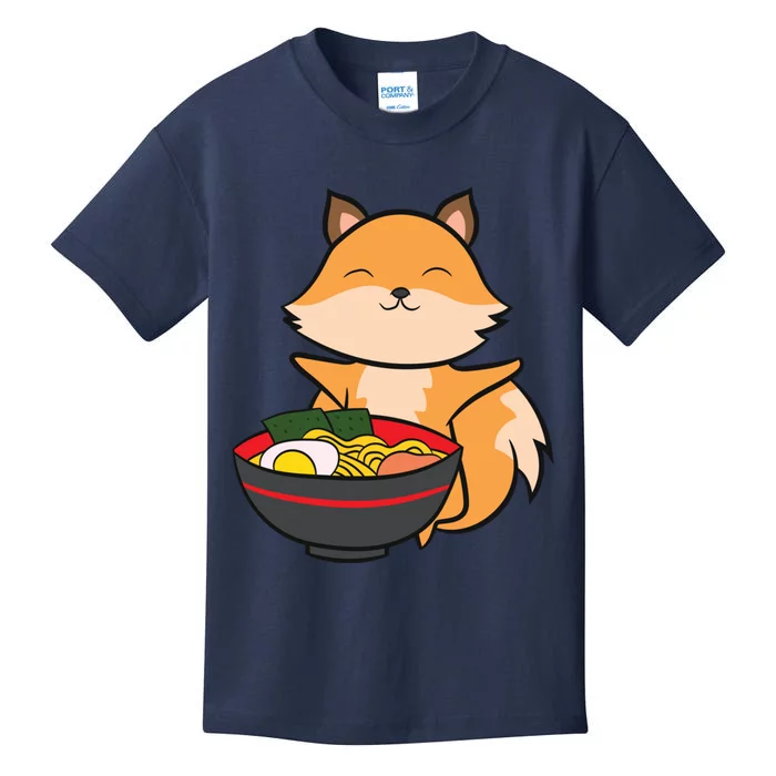 Cute Fox Eating Ra Love Ra And Foxes Kids T-Shirt