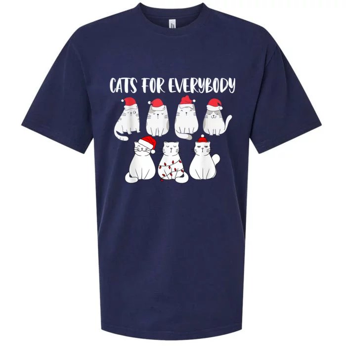 Cats For Everybody Christmas Funny Christmas Cats Great Gift Sueded Cloud Jersey T-Shirt