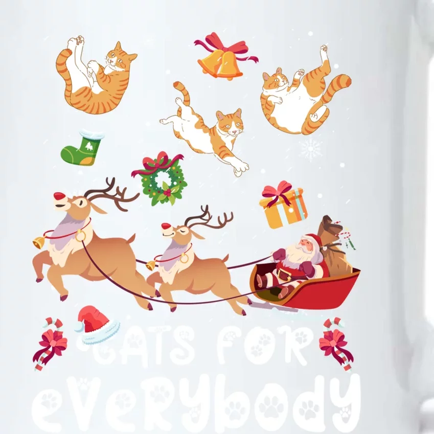 Cats For Everybody Christmas Santa Cats Lovers Gift Black Color Changing Mug