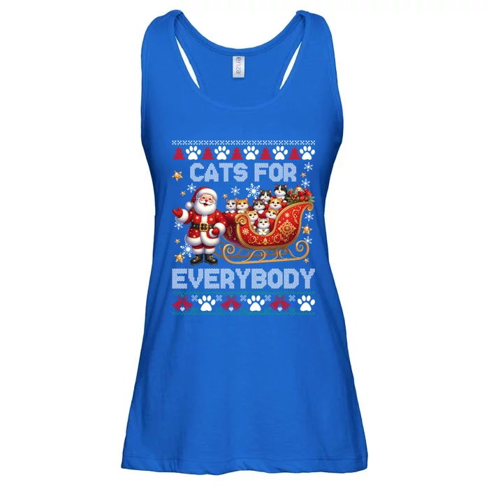 Cats For Everybody Christmas Santa Xmas Funny Gift Gift Ladies Essential Flowy Tank