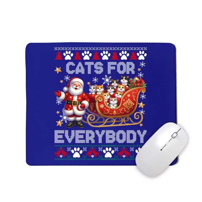 Cats For Everybody Christmas Santa Xmas Funny Gift Gift Mousepad