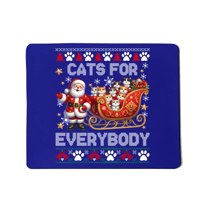 Cats For Everybody Christmas Santa Xmas Funny Gift Gift Mousepad