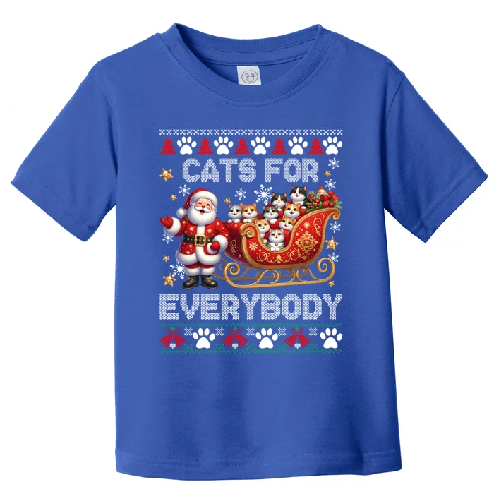 Cats For Everybody Christmas Santa Xmas Funny Gift Gift Toddler T-Shirt