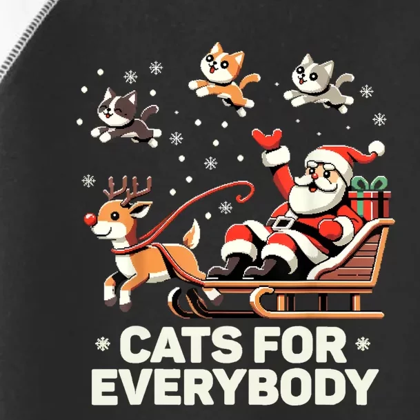 Cats For Everybody Funny Christmas Cat Xmas Women Santa Toddler Fine Jersey T-Shirt