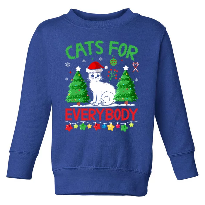 Cats For Everybody Christmas Gift Toddler Sweatshirt