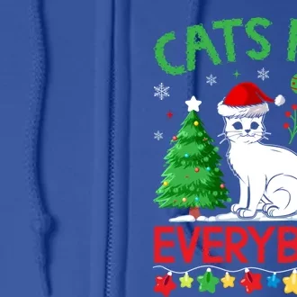 Cats For Everybody Christmas Gift Full Zip Hoodie