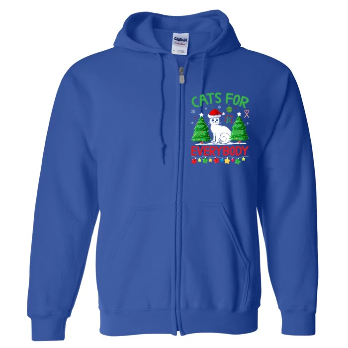 Cats For Everybody Christmas Gift Full Zip Hoodie