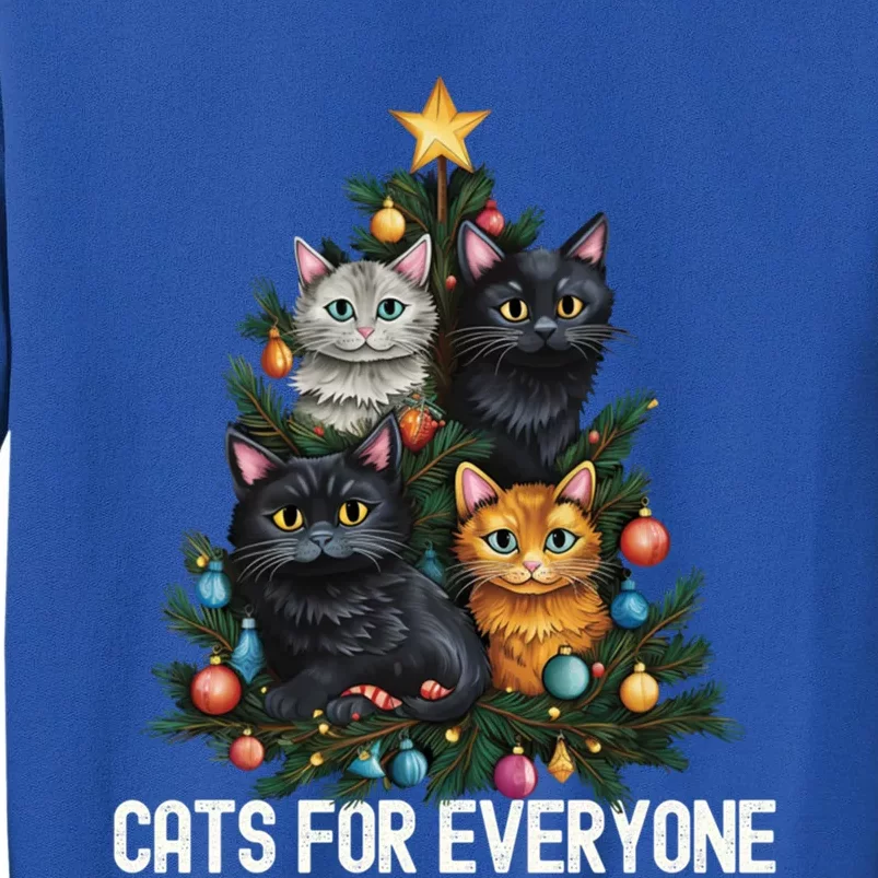 Cats For Everybody Christmas Tree Gift Sweatshirt