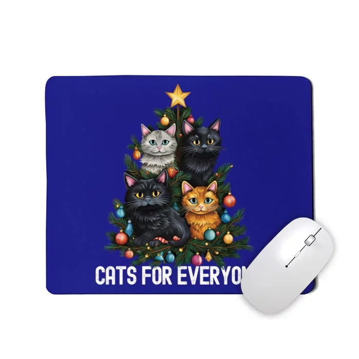 Cats For Everybody Christmas Tree Gift Mousepad