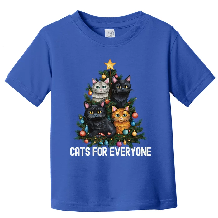 Cats For Everybody Christmas Tree Gift Toddler T-Shirt