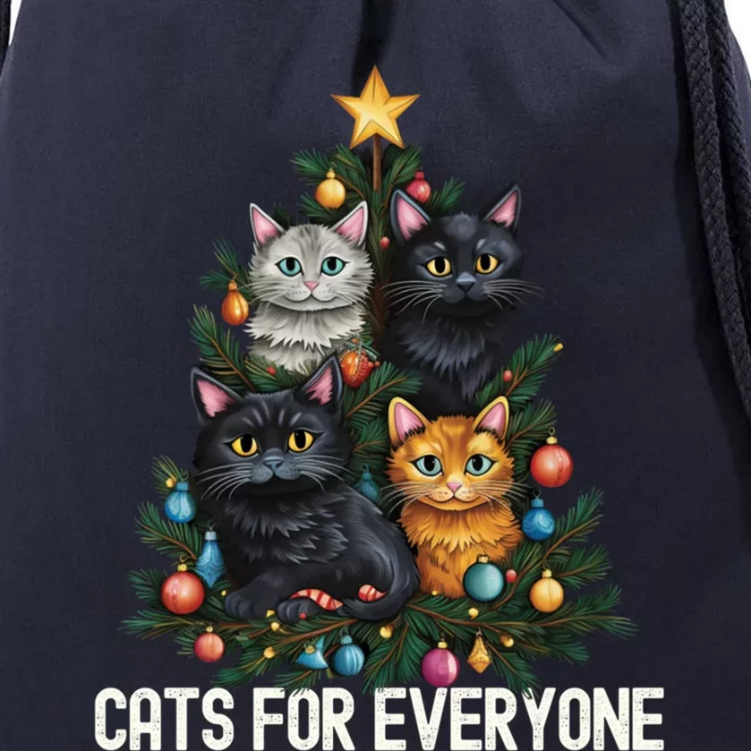 Cats For Everybody Christmas Tree Gift Drawstring Bag