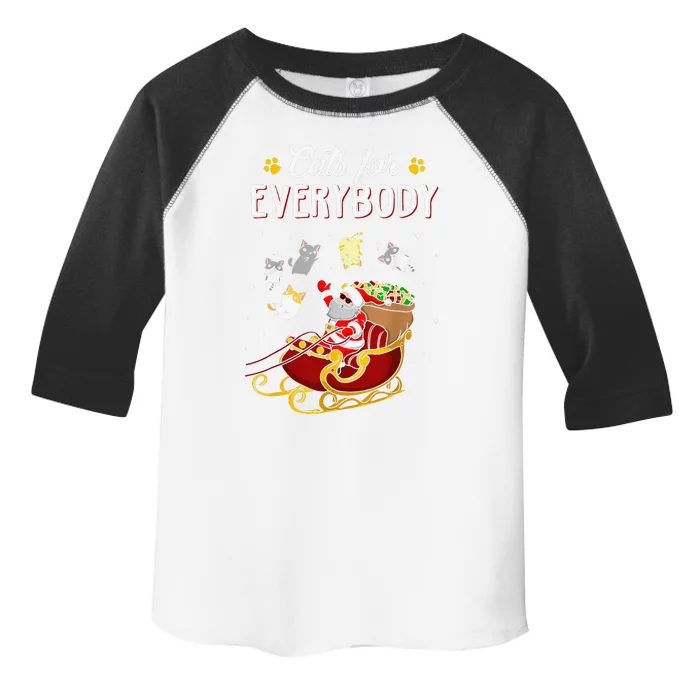 Cats For Everybody Christmas Cat Funny Christmas Santa Funny Toddler Fine Jersey T-Shirt