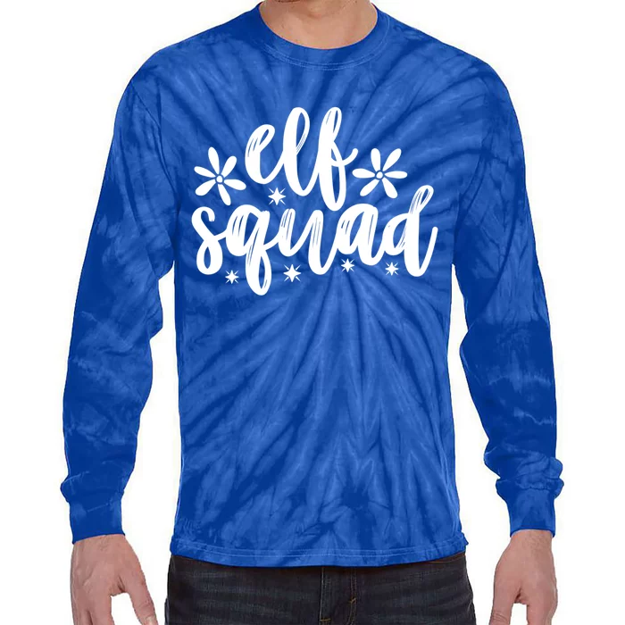 Christmas Funny Elf Squad Meaningful Gift Tie-Dye Long Sleeve Shirt