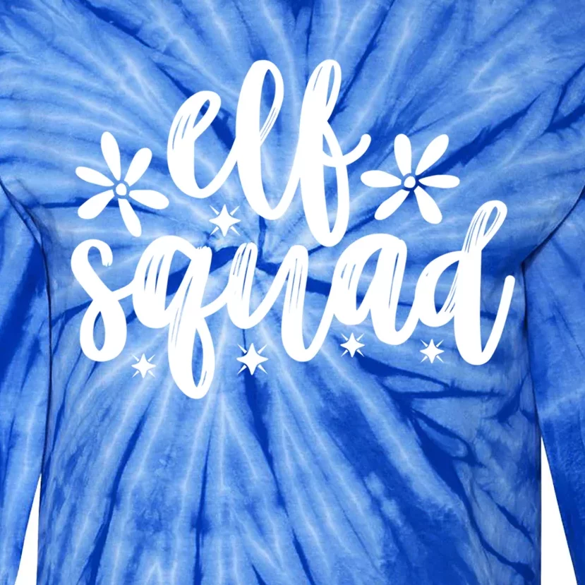 Christmas Funny Elf Squad Meaningful Gift Tie-Dye Long Sleeve Shirt