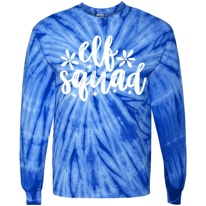 Christmas Funny Elf Squad Meaningful Gift Tie-Dye Long Sleeve Shirt