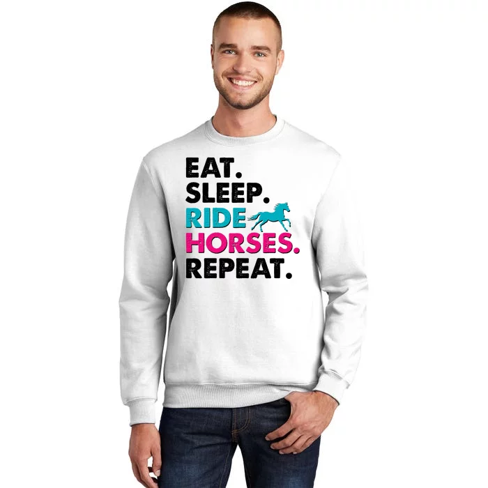 Cute Funny Eat Sleep Ride Horses Repeat Sweatshirt