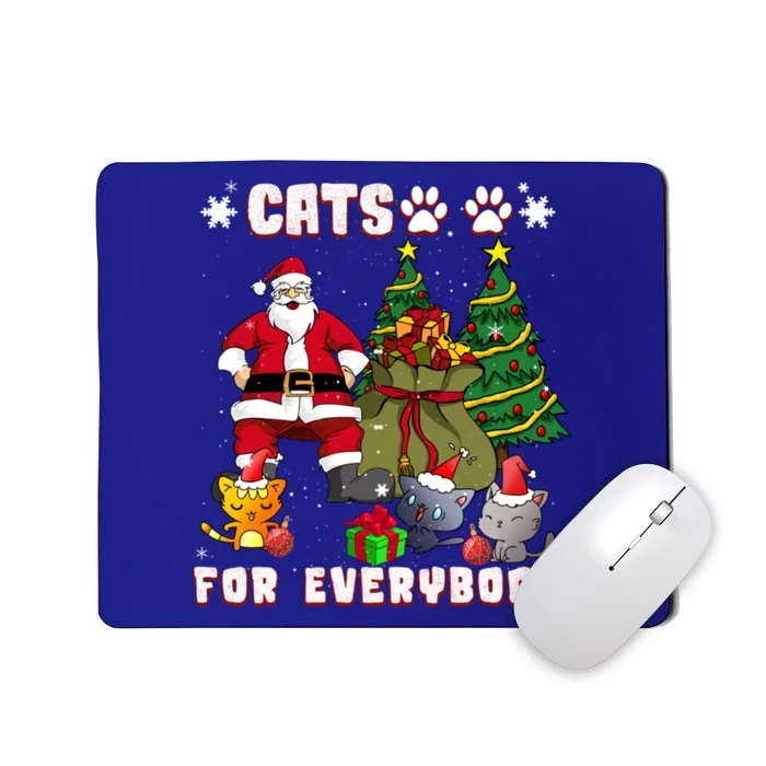 Cats For Everybody Cat Christmas Funny Cat Christmas Gift Mousepad