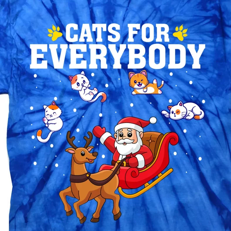 Cats For Everybody Christmas Cat Cute Ugly Christmas Funny Gift Great Gift Tie-Dye T-Shirt