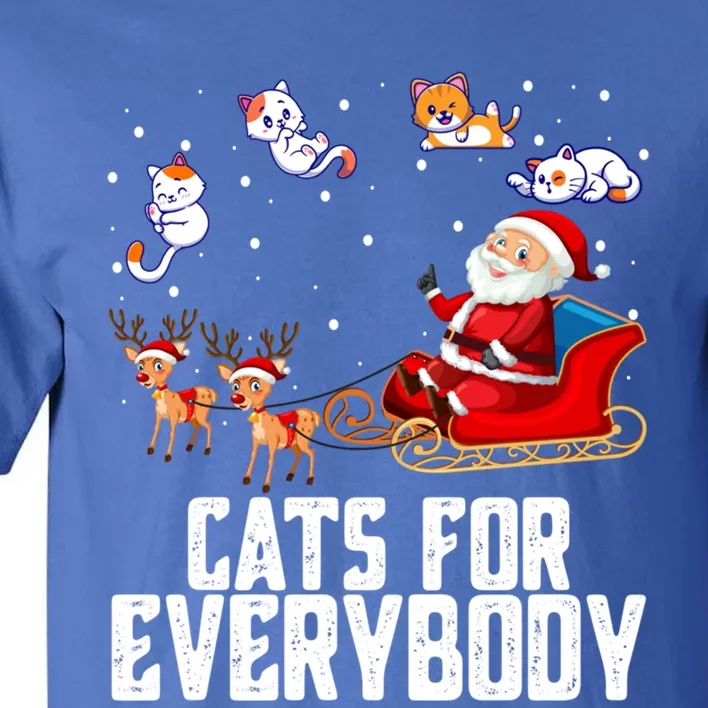 Cats For Everybody Christmas Cat Funny Holiday Funny Gift Funny Gift Tall T-Shirt