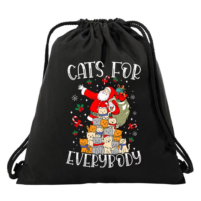 Cats For Everybody Ugly Christmas Cat Funny Xmas Drawstring Bag