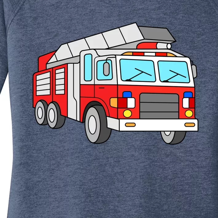 Cool Fire Engine Firetruck Firefighter Meaningful Gift Women's Perfect Tri Tunic Long Sleeve Shirt