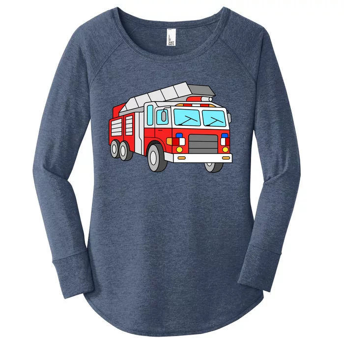 Cool Fire Engine Firetruck Firefighter Meaningful Gift Women's Perfect Tri Tunic Long Sleeve Shirt