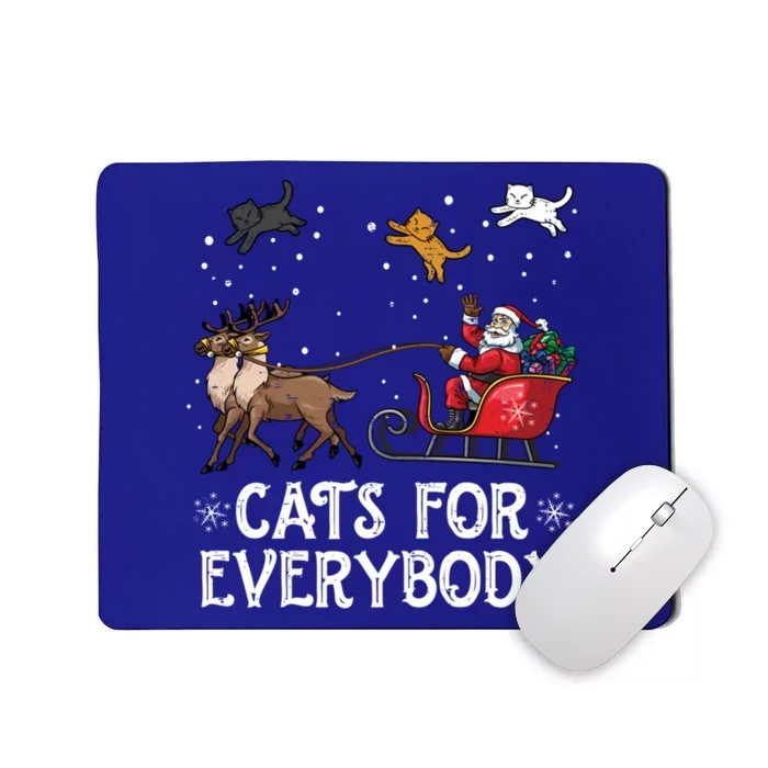 Cats For Everybody Christmas Cat Funny Xmas Santa Meaningful Gift Mousepad