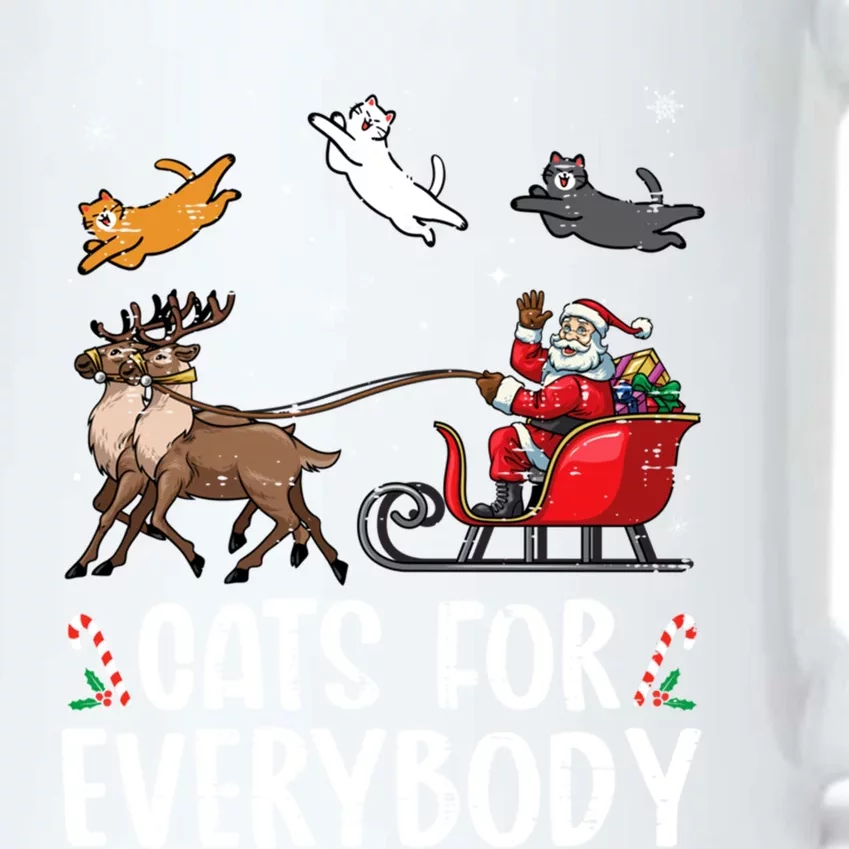 Cats For Everybody Christmas Cat Funny Xmas Santa Gift Black Color Changing Mug