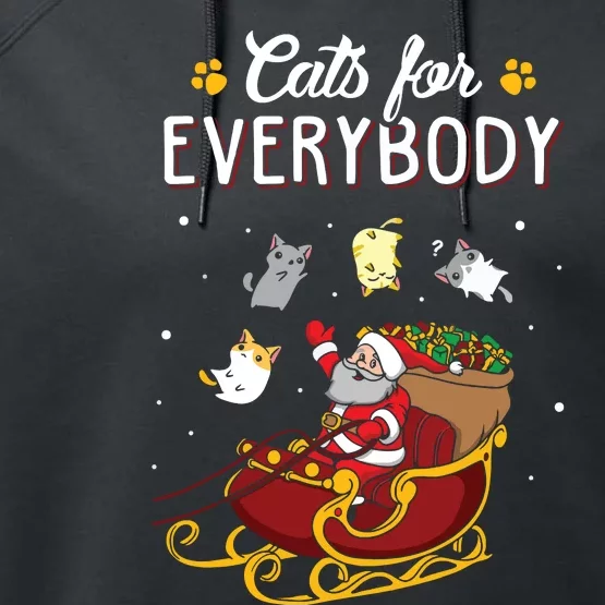 Cats For Everybody Women Ugly Christmas Cat Performance Fleece Hoodie