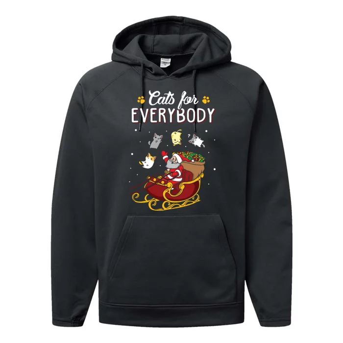 Cats For Everybody Women Ugly Christmas Cat Performance Fleece Hoodie